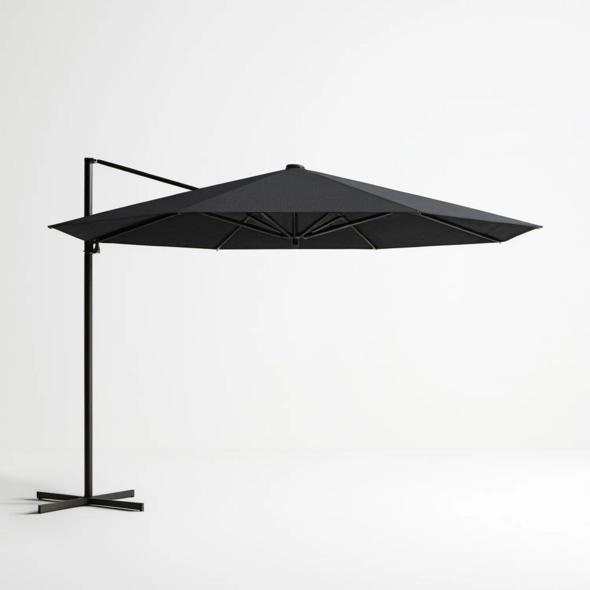 Boczny parasol ogrodowy kwadratowy 300 x 300 cm, czarny