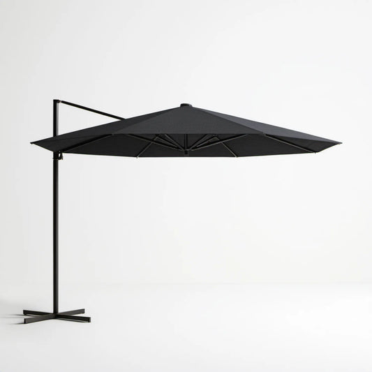 Boczny parasol ogrodowy kwadratowy 300 x 300 cm, czarny